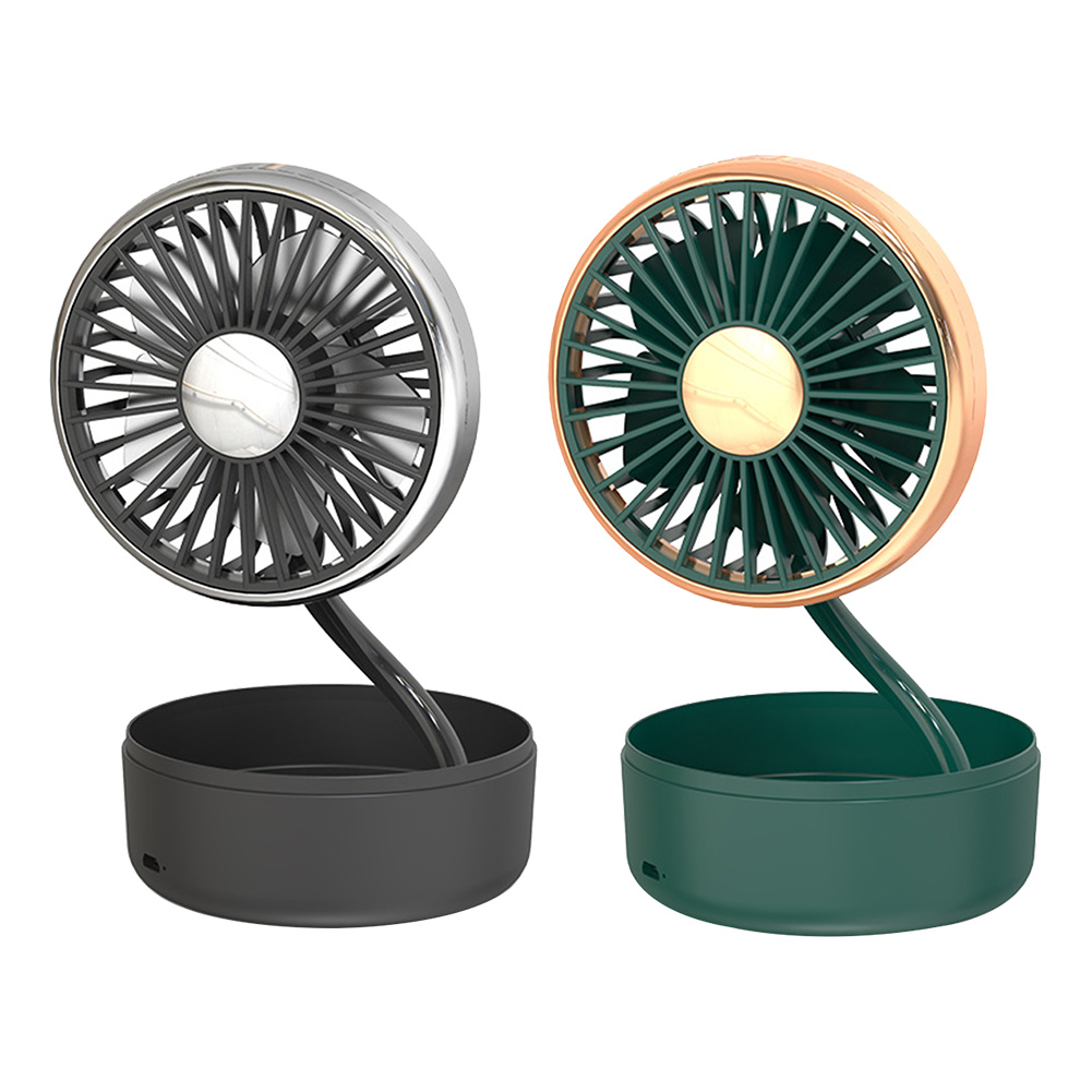 

USB Powered Car Fan Potted Sunflower Shape 3 Speeds 5 Blades Desk Table Fan, Black, 501 Original