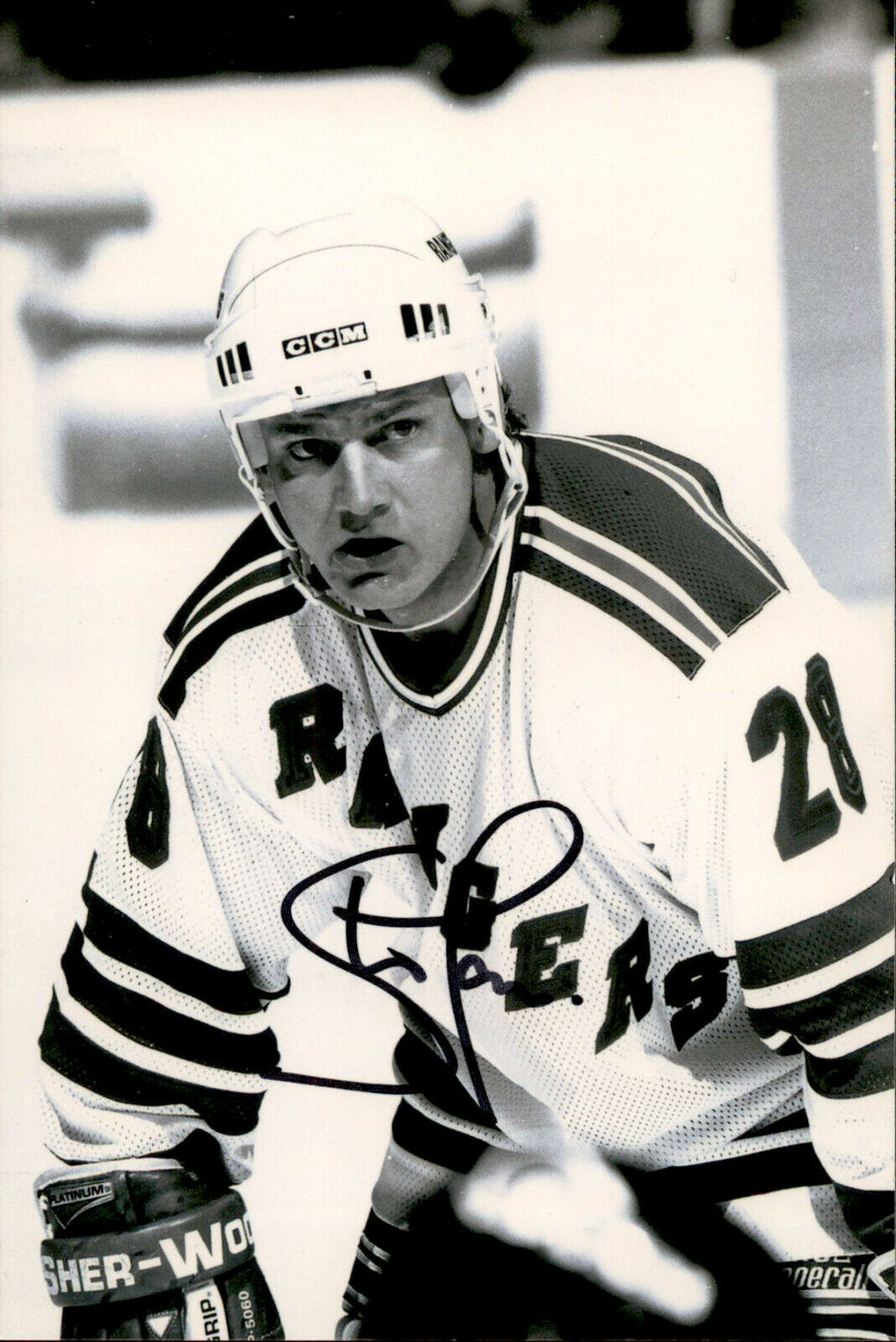 Steve Larmer SIGNED autographed 4x6 Photo Poster painting NEW YORK RANGERS