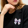4Pcs Diamond Painting Brooch Diamond Painting Pins Jewelry Kit (Bow Tie)