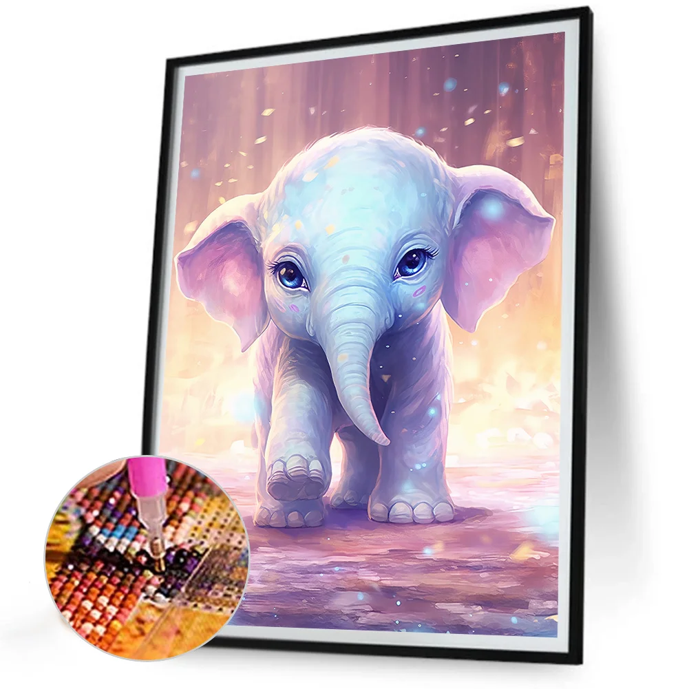 Diamond Painting - Full Round Drill - Elephant(Canvas|30*40cm)