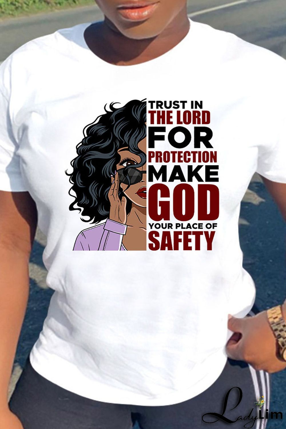 Green Fashion Casual Print Basic O Neck T-Shirts