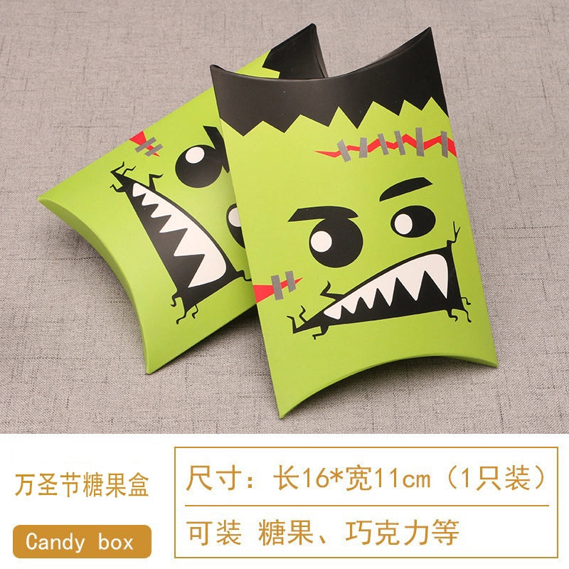 Christmas Pillow Box Candy Chocolate Packaging Box Nougat Baking Cookie Box New Year Nut Gift Box Empty Box