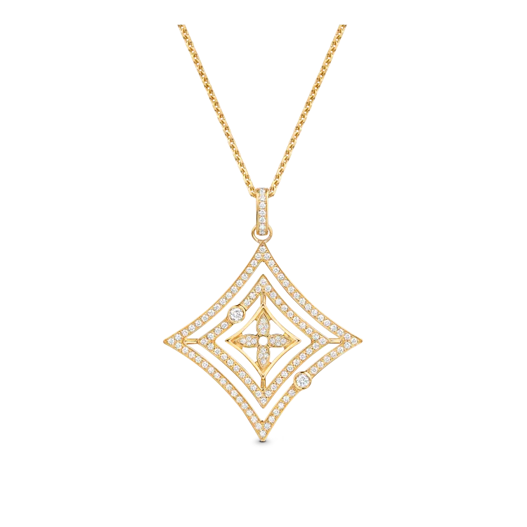 Idylle Blossom Medal in Yellow Gold and Diamonds