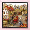 [Brand]Rainy Scene - 14CT Stamped Cross Stitch - 47*46cm