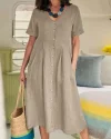 Mid Length Dress Summer Long Dresses with Pockets