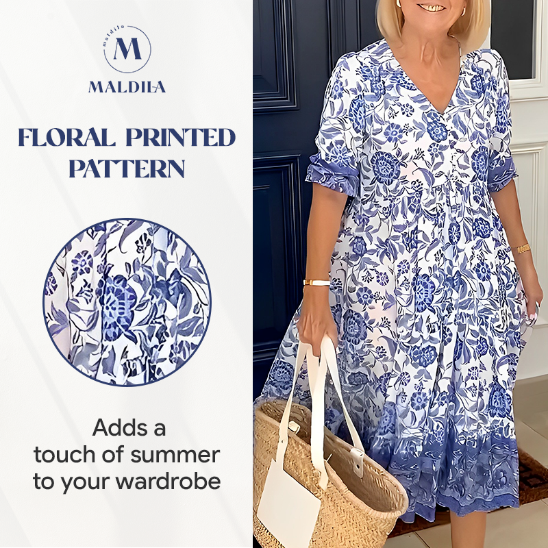 Maldila - New Style-73%OFF🔥V-neck Bohemian Midi Dress