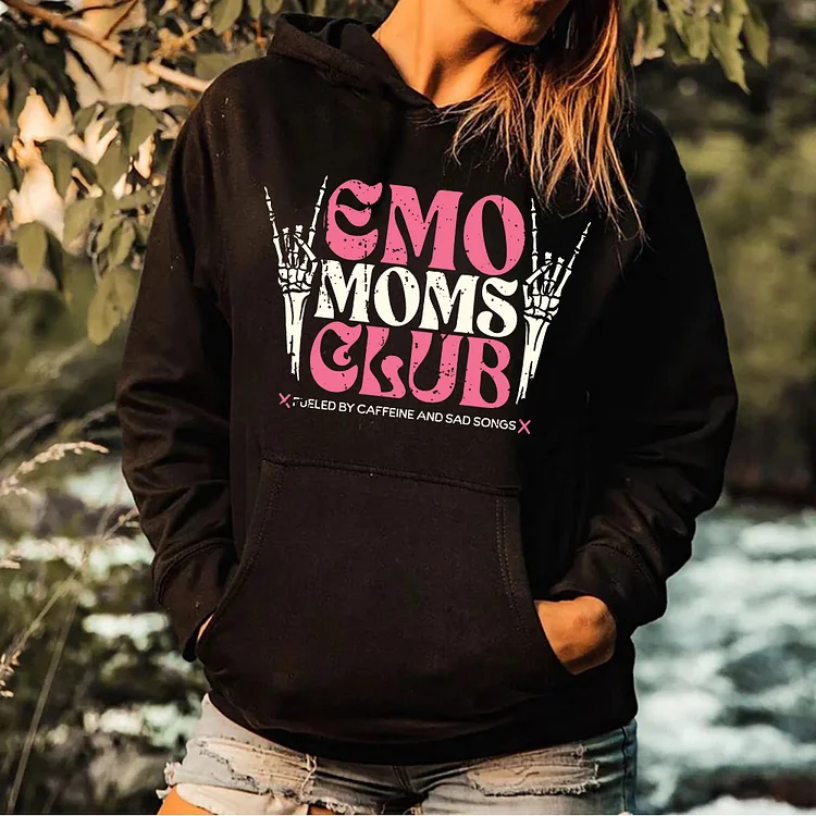 Emo Moms Club Jersey Kurzarm T-Shirt, Emo Mama T-shirt