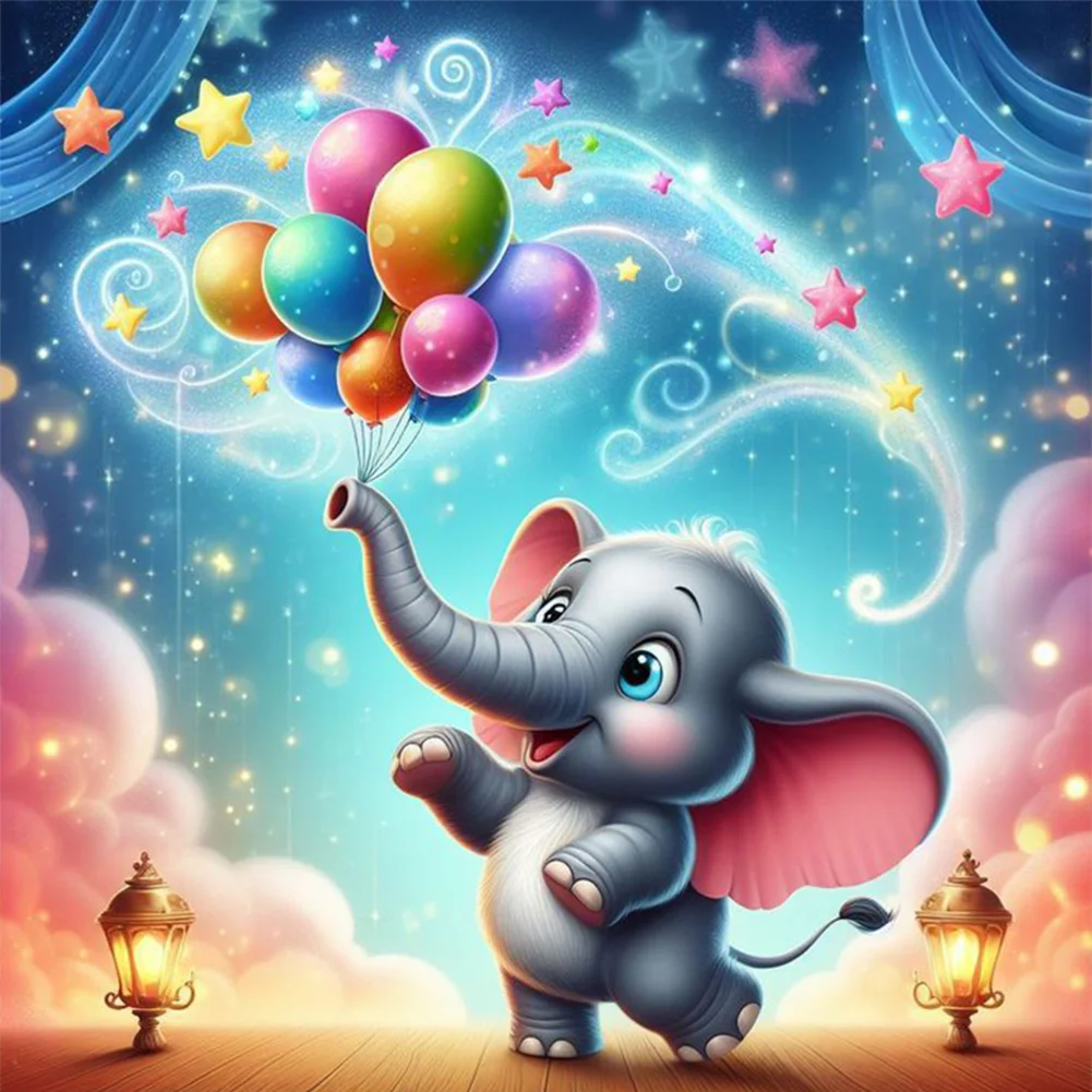 11CT Full Stamped Cross Stitch - Dumbo(Canvas|40*40CM)