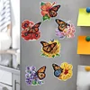 6pcs/set DIY Diamond Painting Fridge Magnetic Sticker Kits(Flower Butterfly)