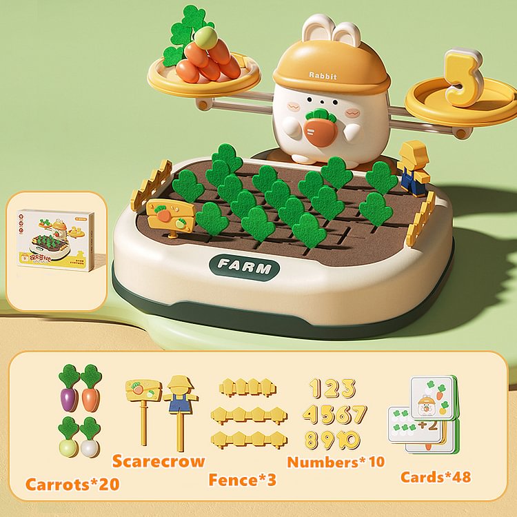 Carrot Harvest Game and Balance Math Counting Game
