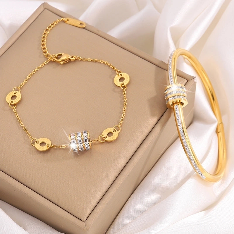 Elegant Luxurious Minimalist Solid Color 304 Stainless Steel Bracelets Bangle In Bulk