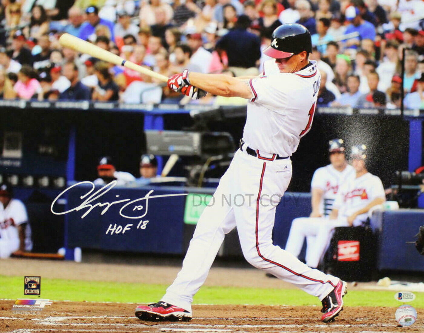 Chipper Jones Autographed Signed MLB Atlanta Braves 8x10 Photo Poster painting HOF REPRINT