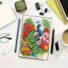  Flower Peacock 5D DIY Diamond Art Painting Notebook Kit 50 Pages A5 Rhinestone Art Painting Notebook Kit for Adults Beginners Holiday Birthday Gift