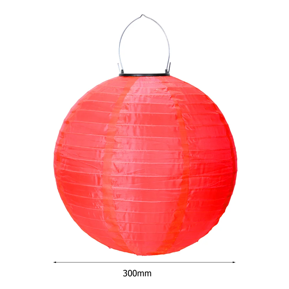 30cm Solar Hanging String Light Garden Holiday Lantern LED China Lamp (Red)