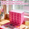 16 Grid Diamond Painting Storage Containers with Trays Drills Storage & Line-Up Tool Large Capacity Beads & Drills Storage & Line-Up Tool for DIY Craf