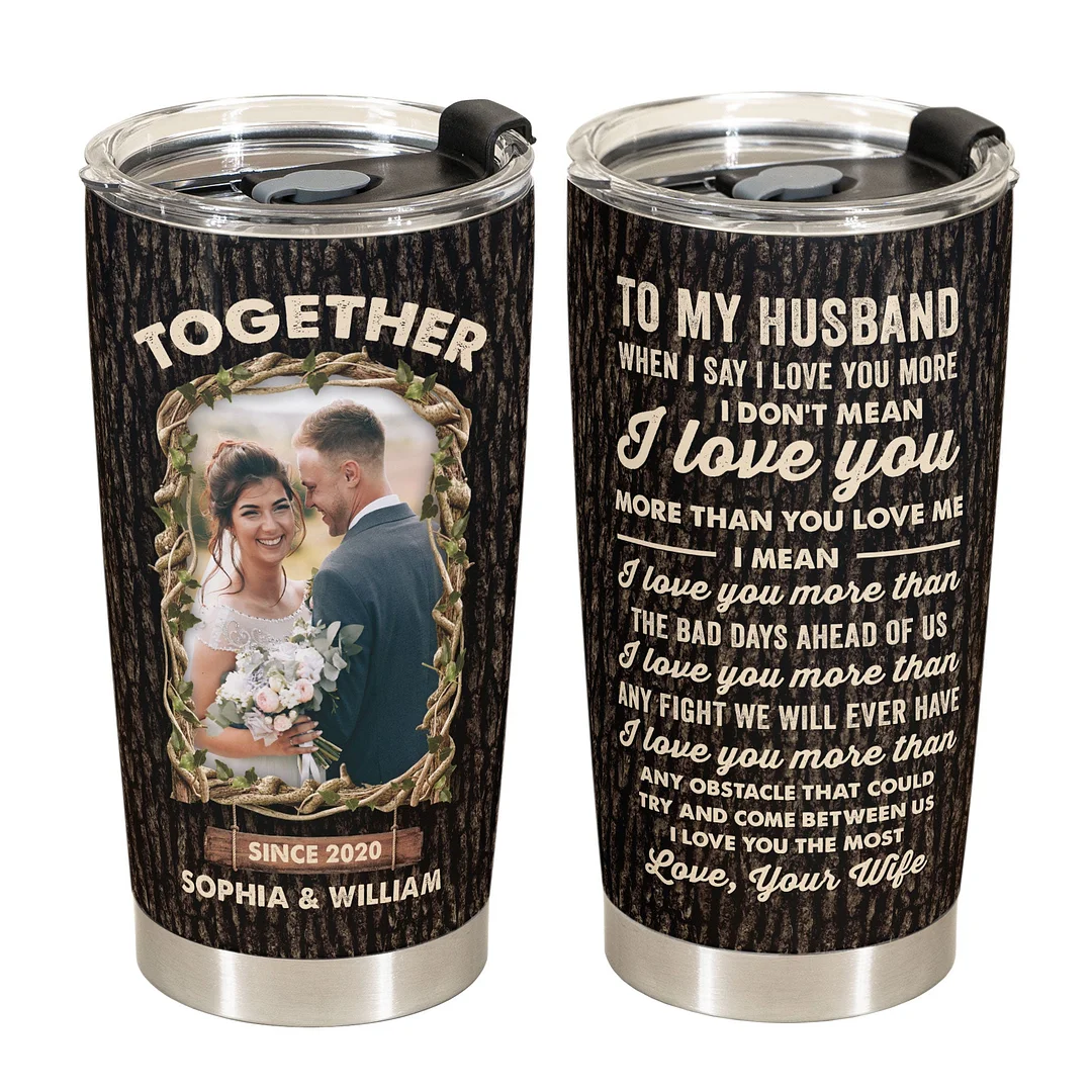  I Love You The Most - Personalized Tumbler Cup - Birthday, Loving Gift For Couple, Wife, Husband, Life Partner