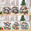 6PCS DIY Diamond Art Greeting Cards Christmas Animal Congratulations Cards Gift