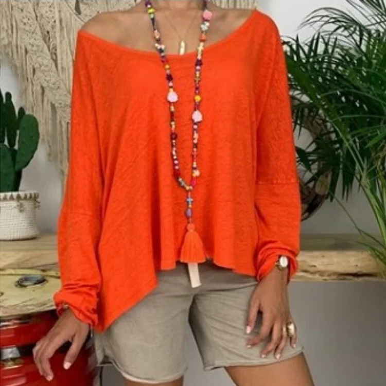 Women's Casual Loose Long-sleeved T-shirt