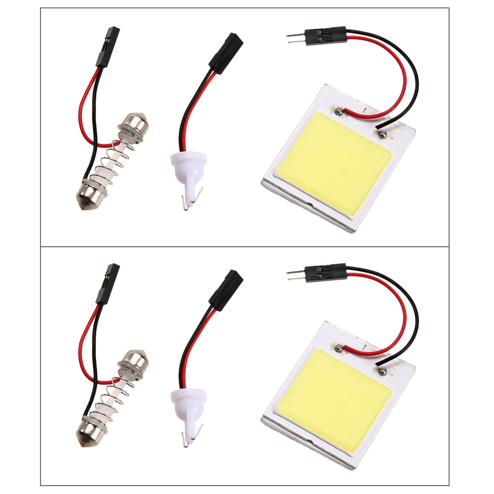 

2pcs Xenon HID White 48 COB LED Dome Map Light Bulb Car Interior Panel Lamp, 501 Original