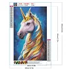 5D diy volle runde bohrer diamant malerei einhorn kit heim dekoration (w2188)