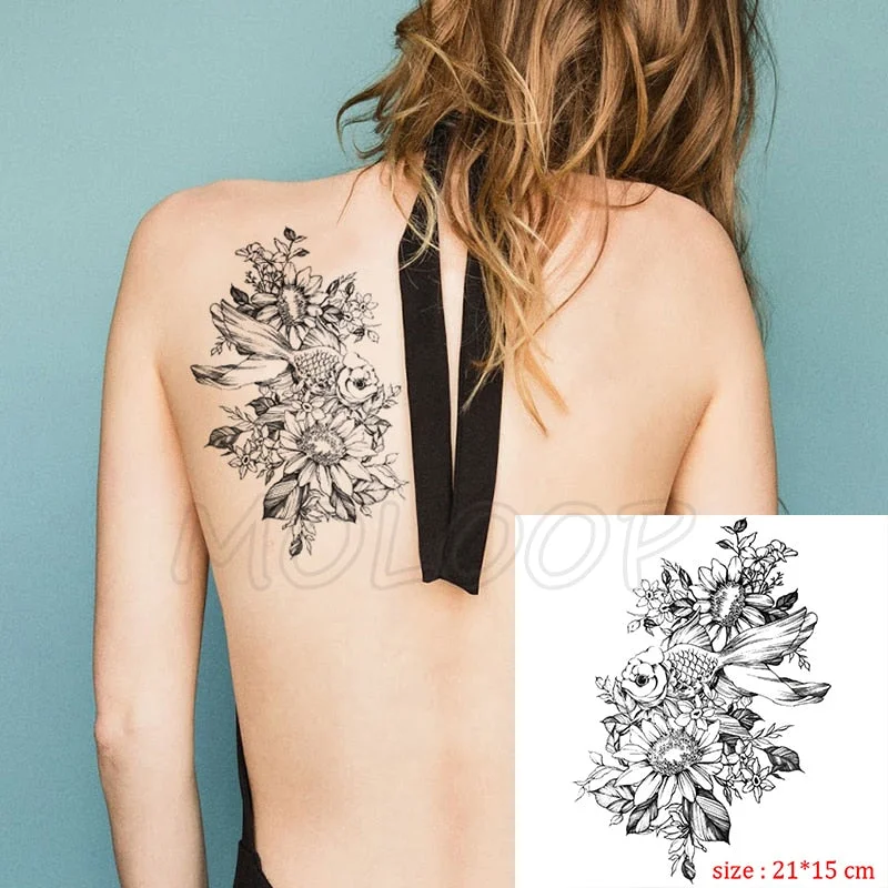 Waterproof Temporary Tattoo Sticker angry wolf mountain tatoo water transfer fake tatoo flash tatto Woman Man kid 14.8*21 cm