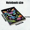 (US Local)50-Page A5 Butterfly Diamond Painting Diary NoteBook Holiday Birthday Gift