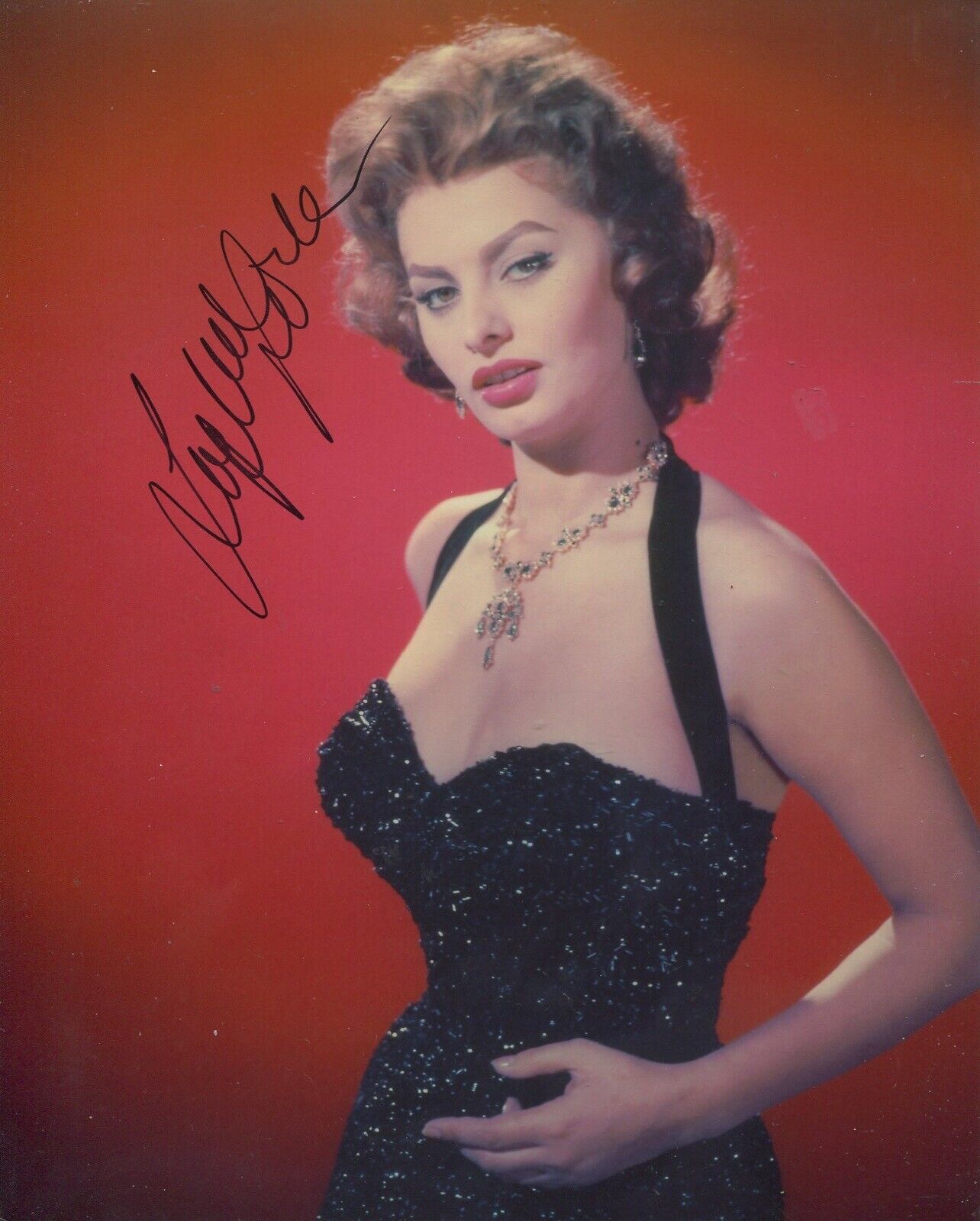 Movie star Sophia Loren signed 8x10 Photo Poster painting No2 - UACC DEALER