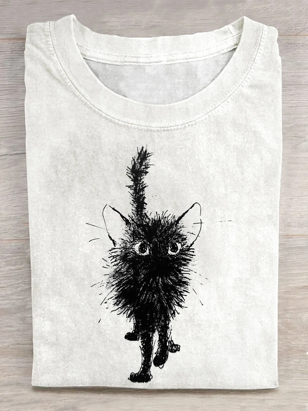 Eagerlys Funny Cat Art Print T-shirt Eagerlys