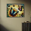 5D DIY Full Round Drill Stained Glass Diamond Painting Sunflower 40x30cm