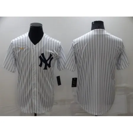 Men's New York Yankees Blank White Cool Base Stitched Jersey