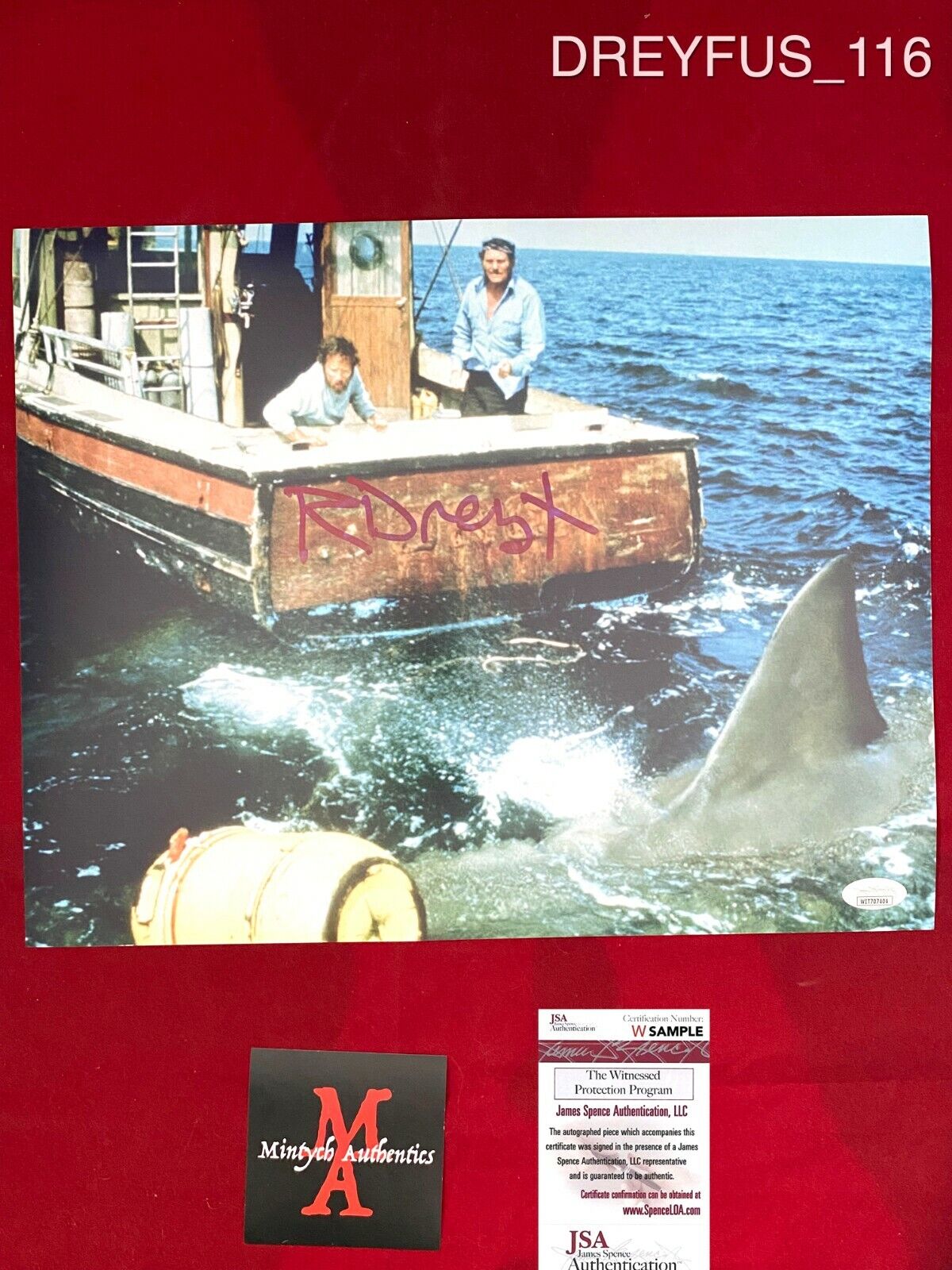 RICHARD DREYFUSS AUTOGRAPHED SIGNED 11x14 Photo Poster painting! JSA COA! JAWS! HORROR!