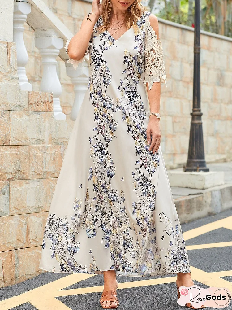 Vacation Butterfly Floral Regular Fit Dresses