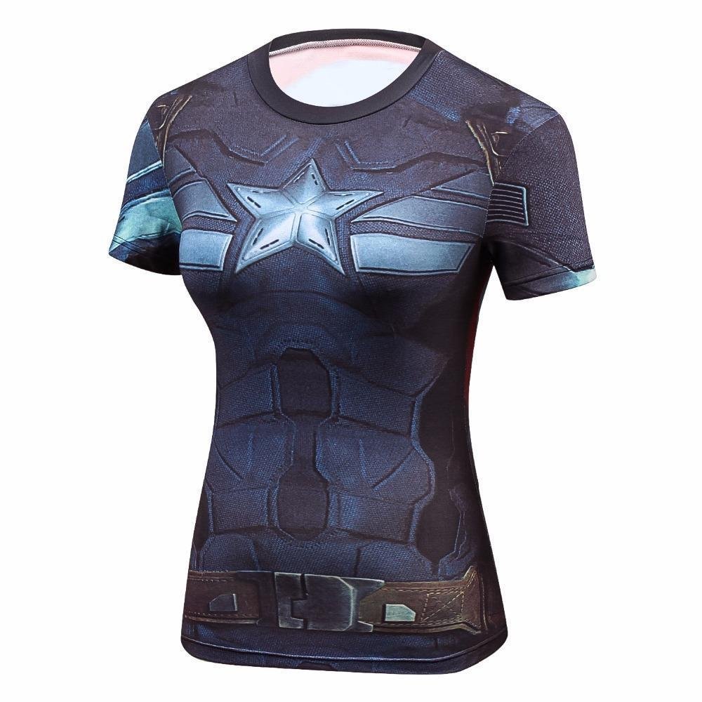 Fitness compression T-shirt - Captain America-elleschic
