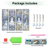 (US Local)Snowman A5 Size Diamond Painting Notebook Set with 4Pcs Bookmark Holiday Gift