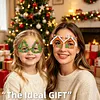 DIY Diamond Painting Christmas Glasses Frame No Lens 4pcs(Christmas Tree)