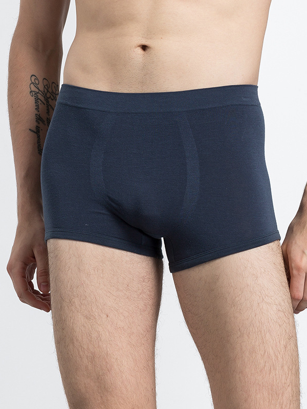 Boxer/Sous-vêtements minces en soie homme Bleu