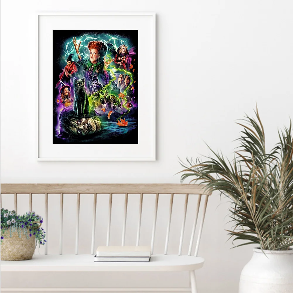 11CT Full Stamped Cross Stitch - Hocus Pocus Witch(Canvas|40*50CM)