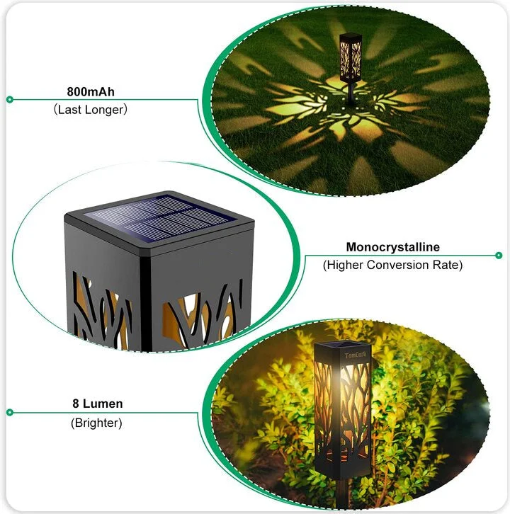 Solar Powered LED Garden Lights, Waterproof Solar Pathway Lights  Outdoor Garden decor For Yard