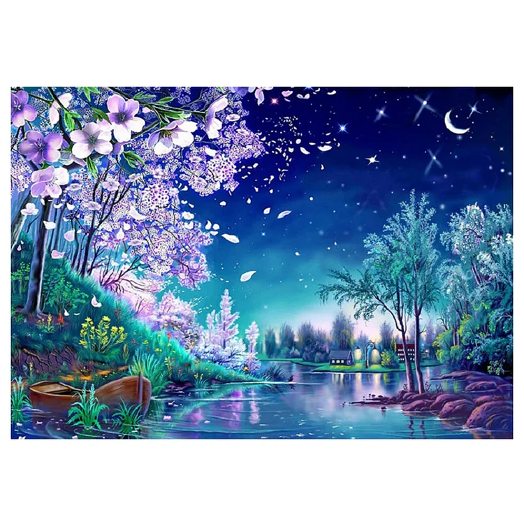 Landscape 11CT Stamped Cross Stitch 50*75CM