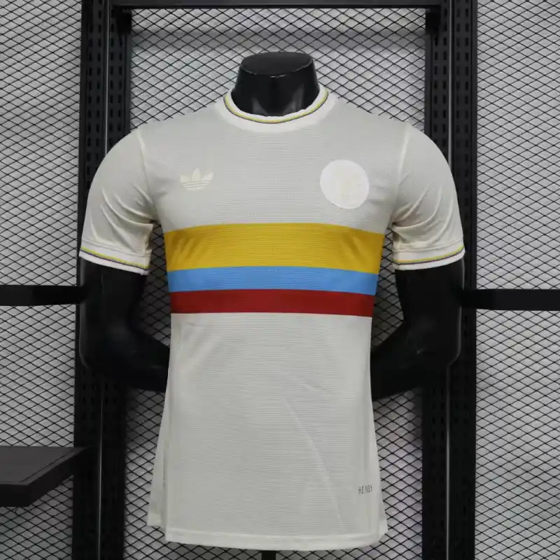 2024 Player Version Colombia 100th White Soccer Jersey