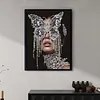 Crystal Butterfly Fringe Mask Special Shaped 5D DIY Partial Drill Diamonds Dots Gem Art Kits 11.81x15.75Inch Diamond Dots Paintings Diamonds Paintings Gem Art for Adults Beginners Home Decor