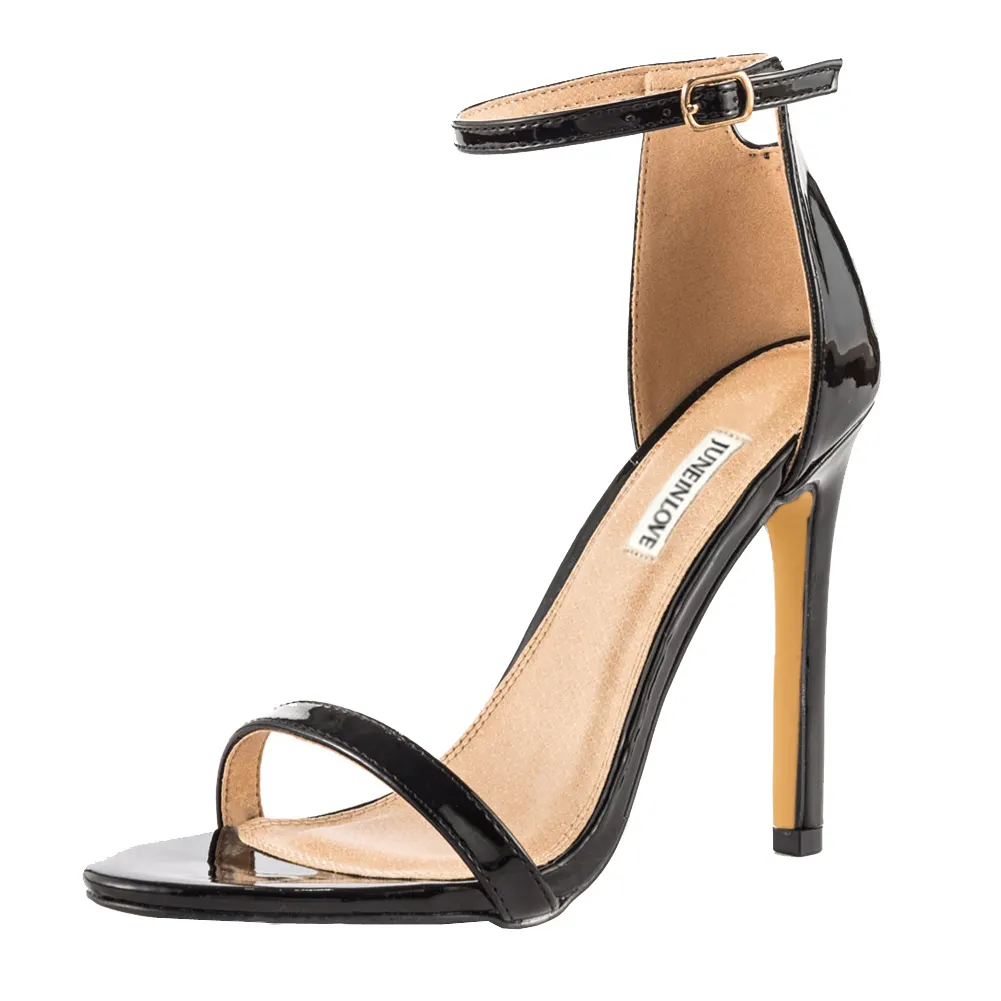 Women's Heeled Sandals Buckled Ankle Strap Dress Sandals Stilettos-vocosishoes