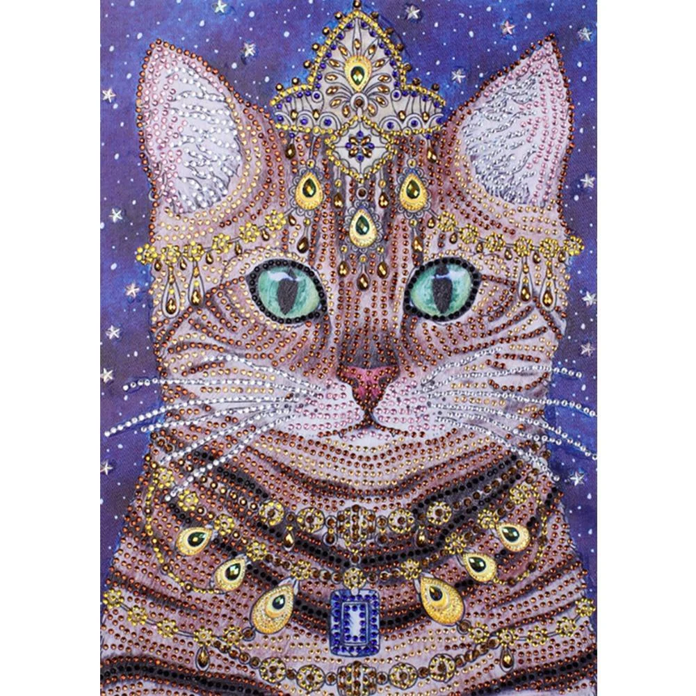 Partial Special Shaped Diamond Painting Noble Cat