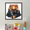Sunset Deer-11CT Stamped/Counted Cross Stitch 40*40cm/15.75*15.75in tapestrymarket