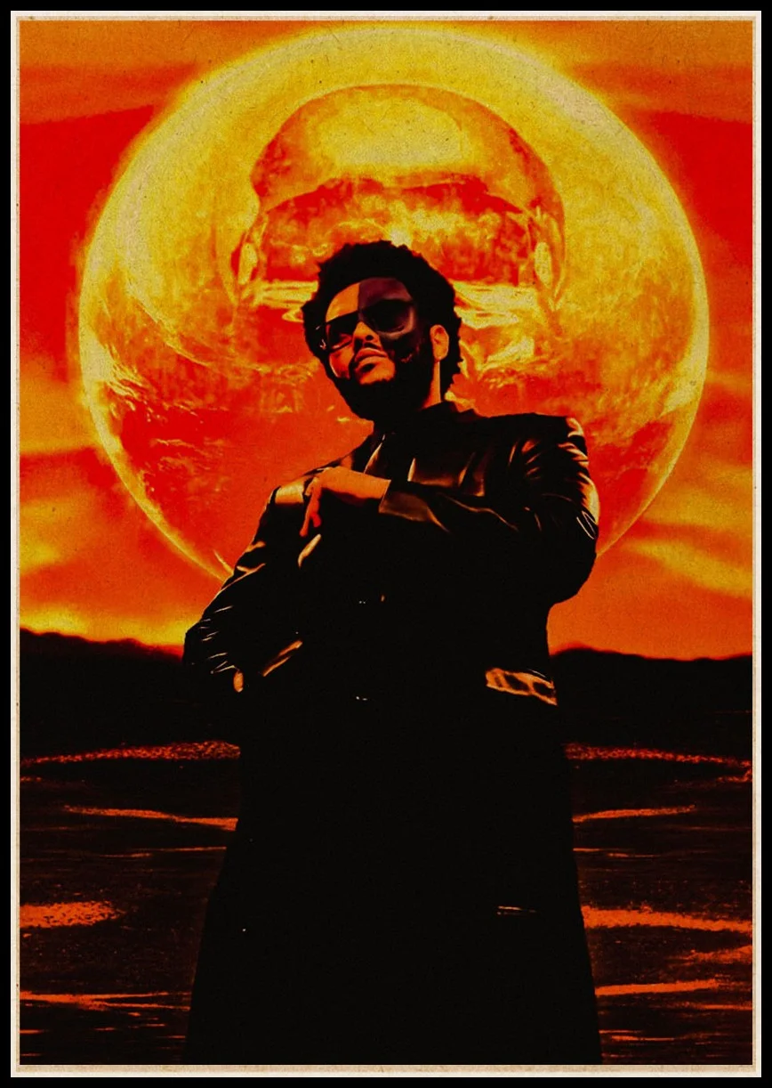 Athvotar Rapper Posters Hip Hop The Weeknd Wiken Potted Brother Quality Vintage Kraft Paper Painting Poster Living Room Wall Decor 703-1