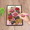 (US Local)Special Shaped Rose 50 Pages Diamond Painting Notebook for Adults Beginners