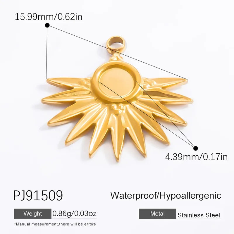 1 Piece 16.47mm 304 Stainless Steel Zircon Geometric Heart Shape Eye Pendant Jewelry Accessories