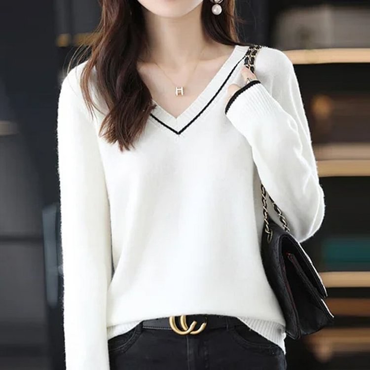 Long Sleeve Knitted Sweater QueenFunky