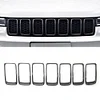 7pcs/set Gloss Black Grille Grill Rings for Grand Cherokee 2014-2016
