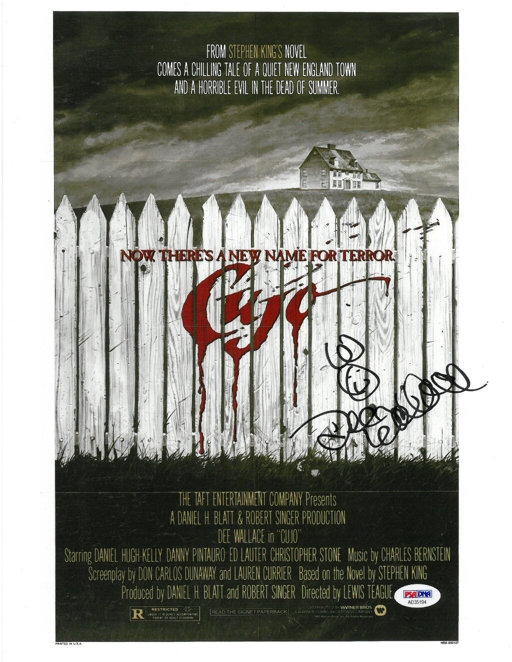 Dee Wallace Signed Cujo Authentic Autographed 11x14 Photo Poster painting PSA/DNA #AD35194